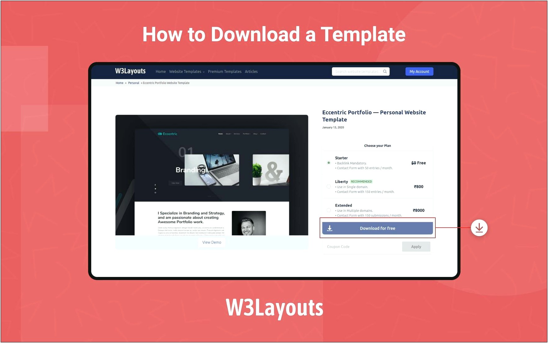 Free Download Personal Web Page Template