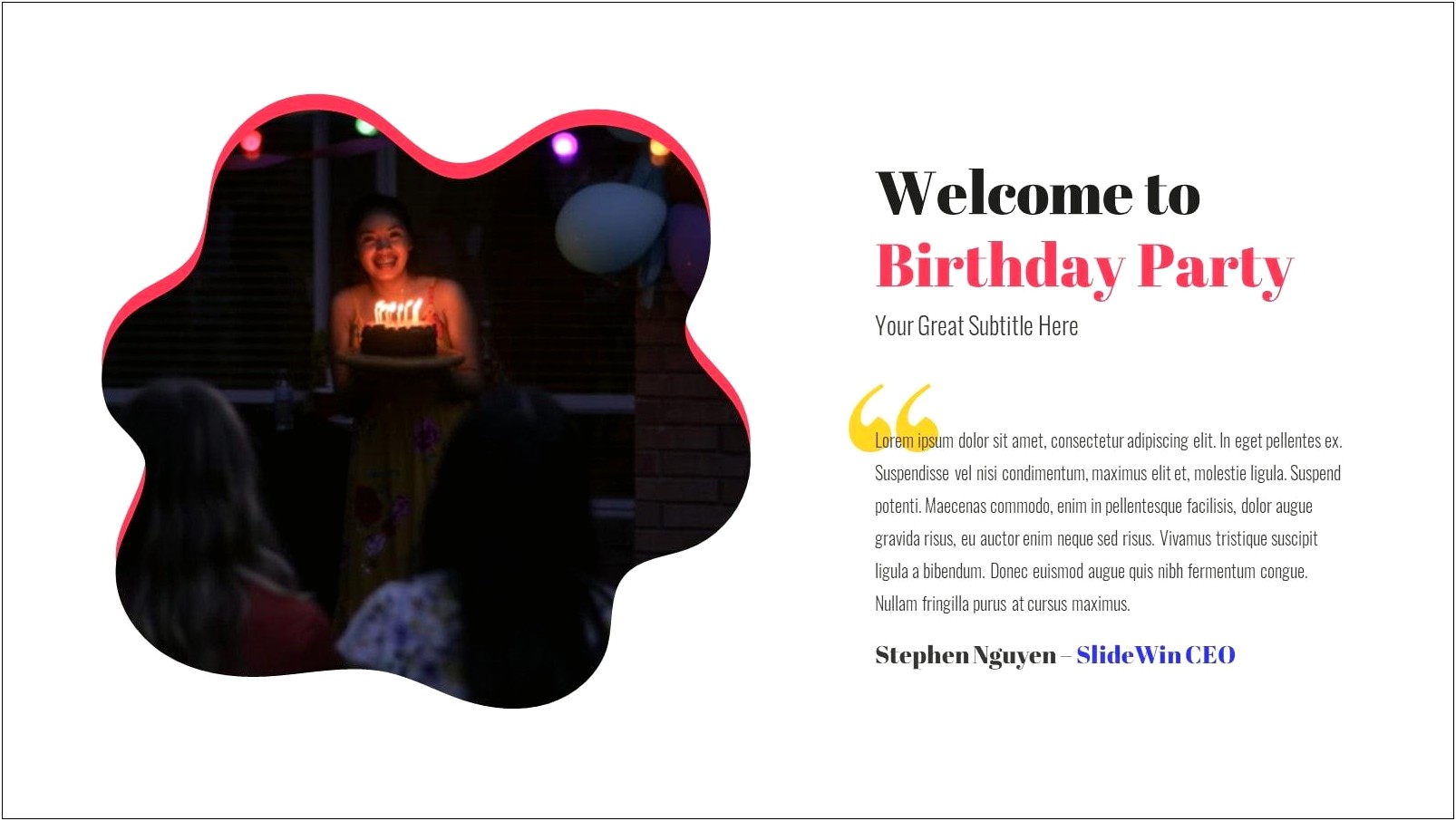 Free Download Powerpoint Mens Birthday Party Template
