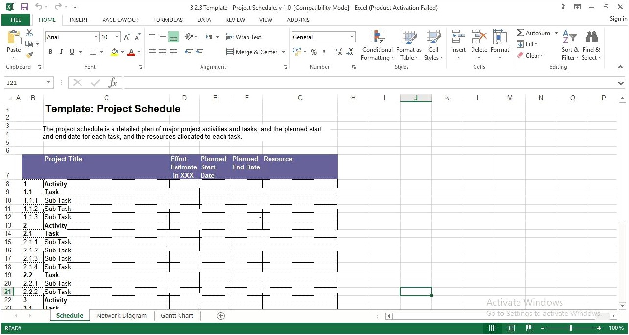 Free Download Project Management Spreadsheet Template