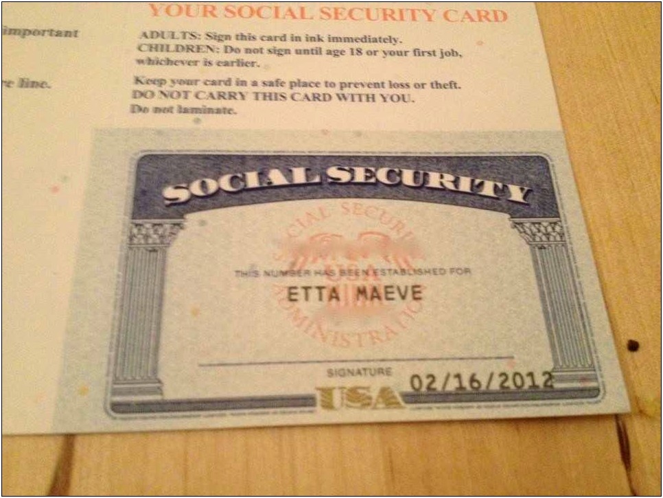 Free Download Social Security Card Template