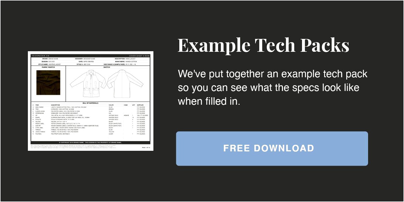 Free Download Tech Pack Template Vector