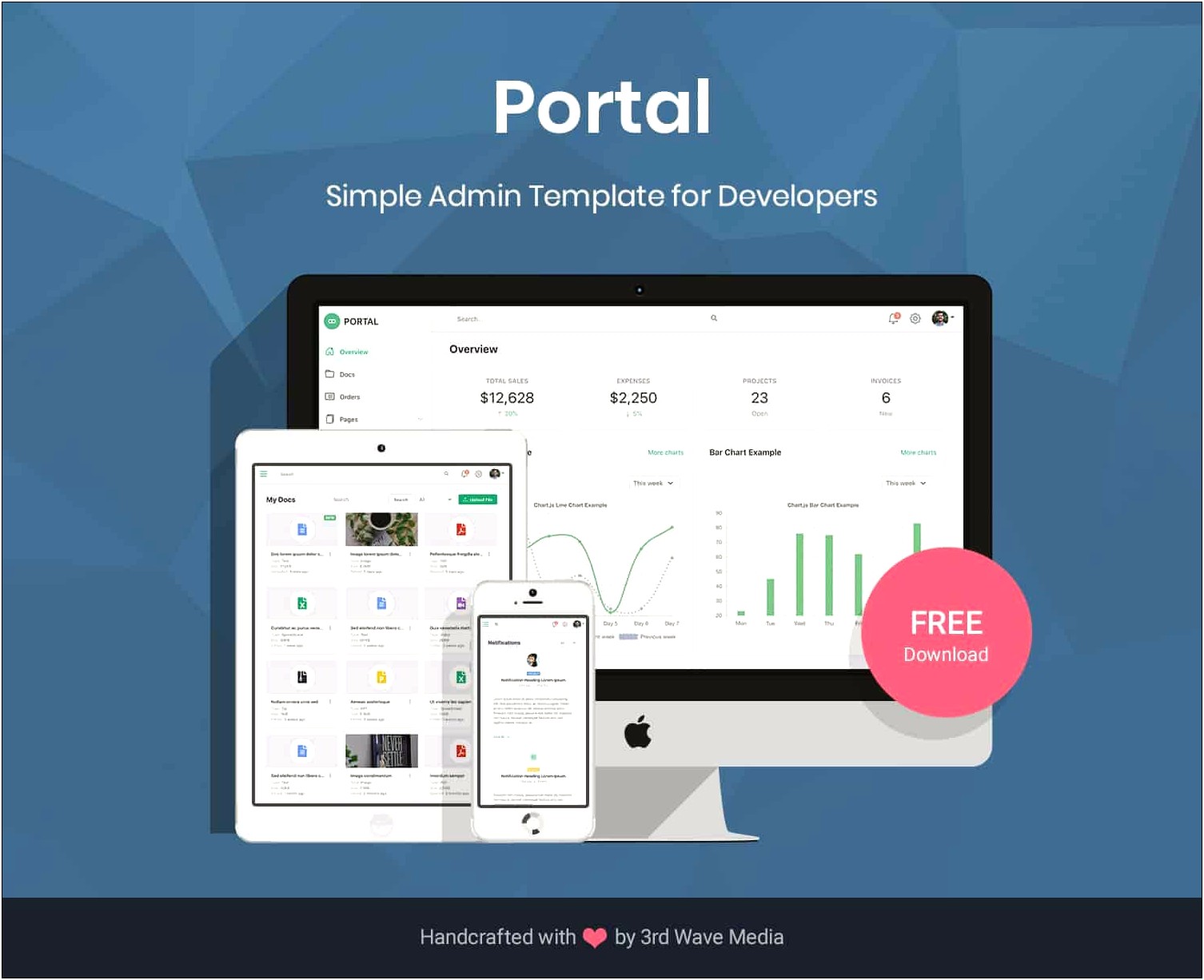 Free Download Template Bootstrap Responsive Admin
