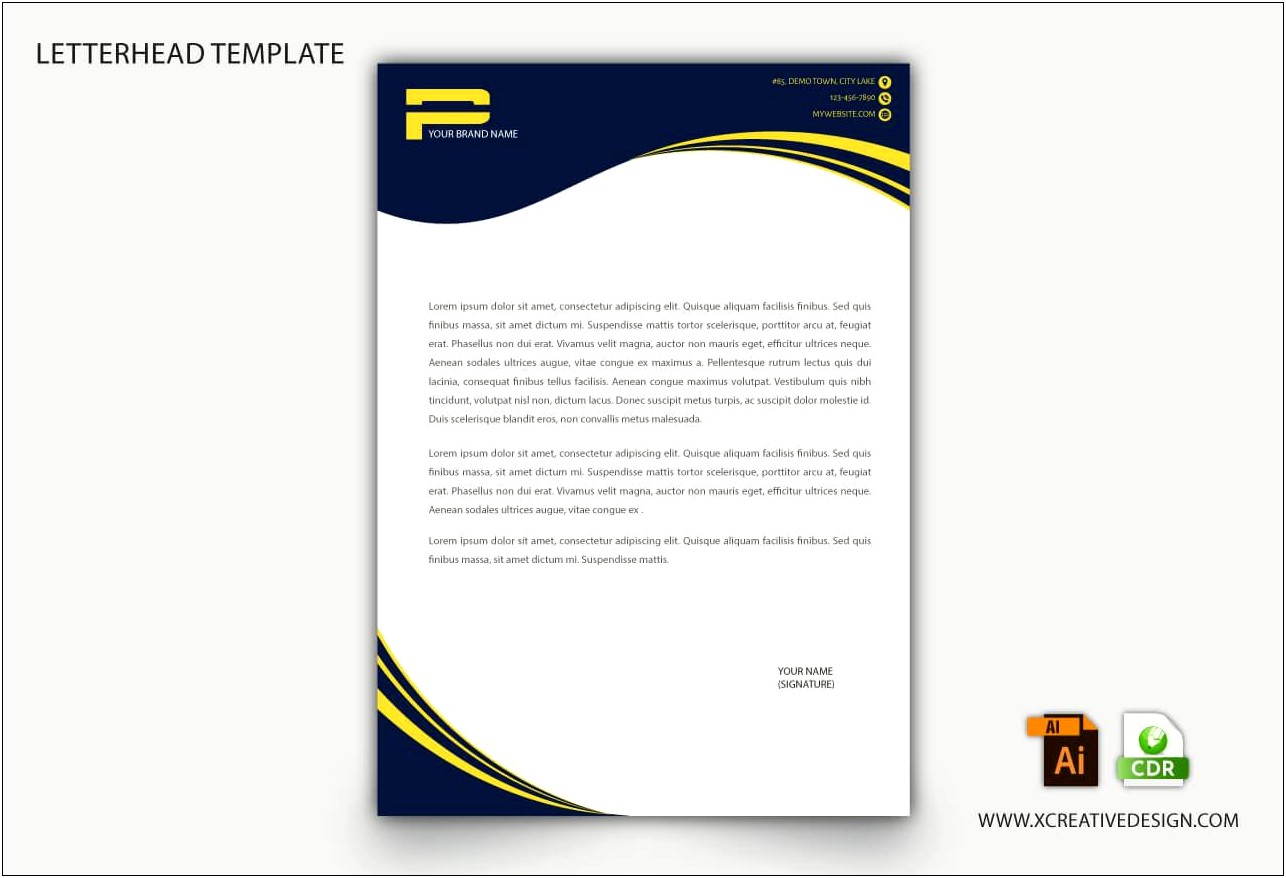 Free Download Vector Business Letterhead Template
