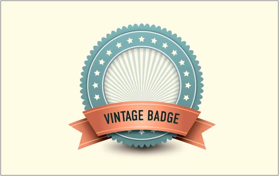 Free Download Vintage Badge Template Psd File