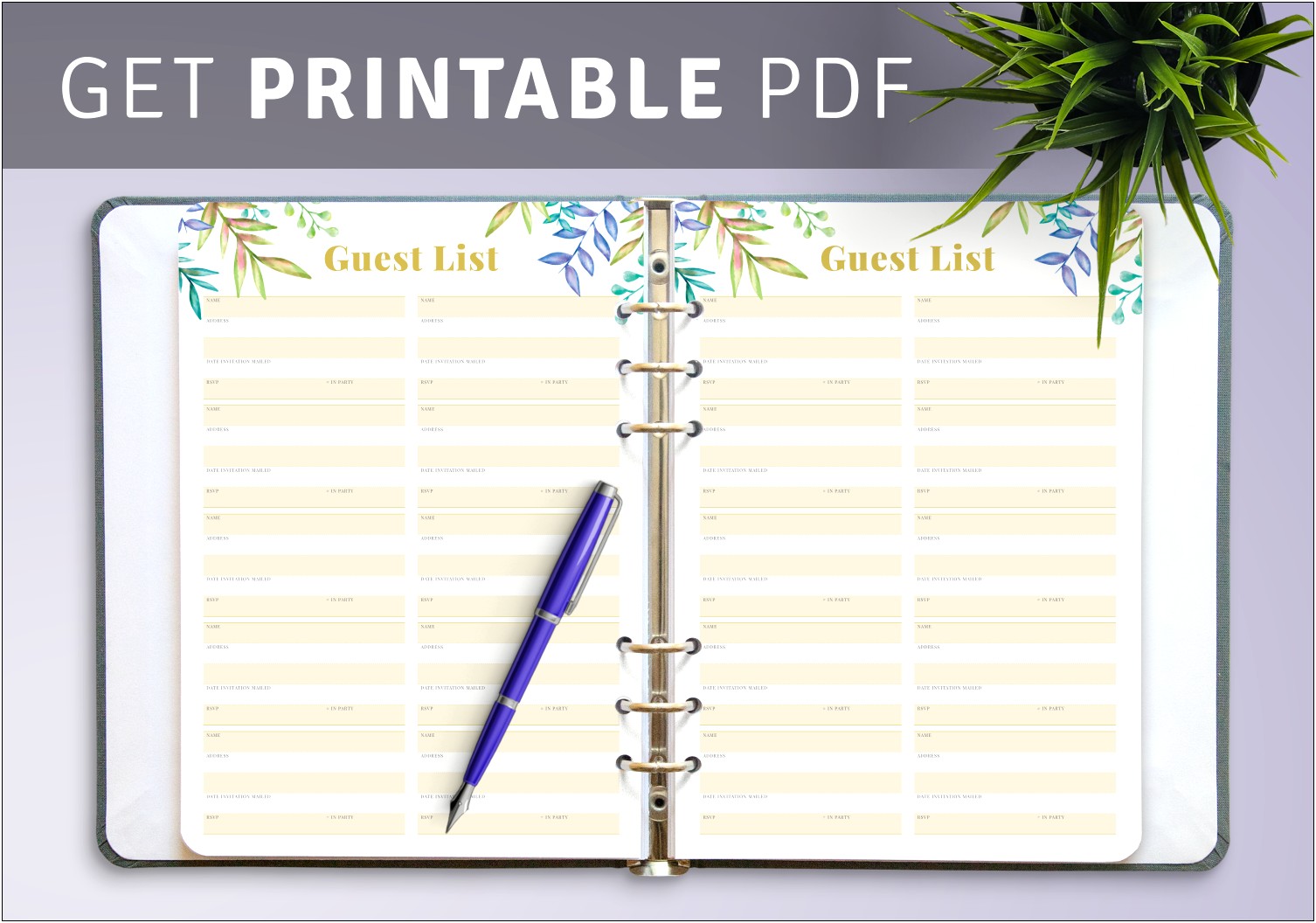 Free Download Wedding Guest List Template