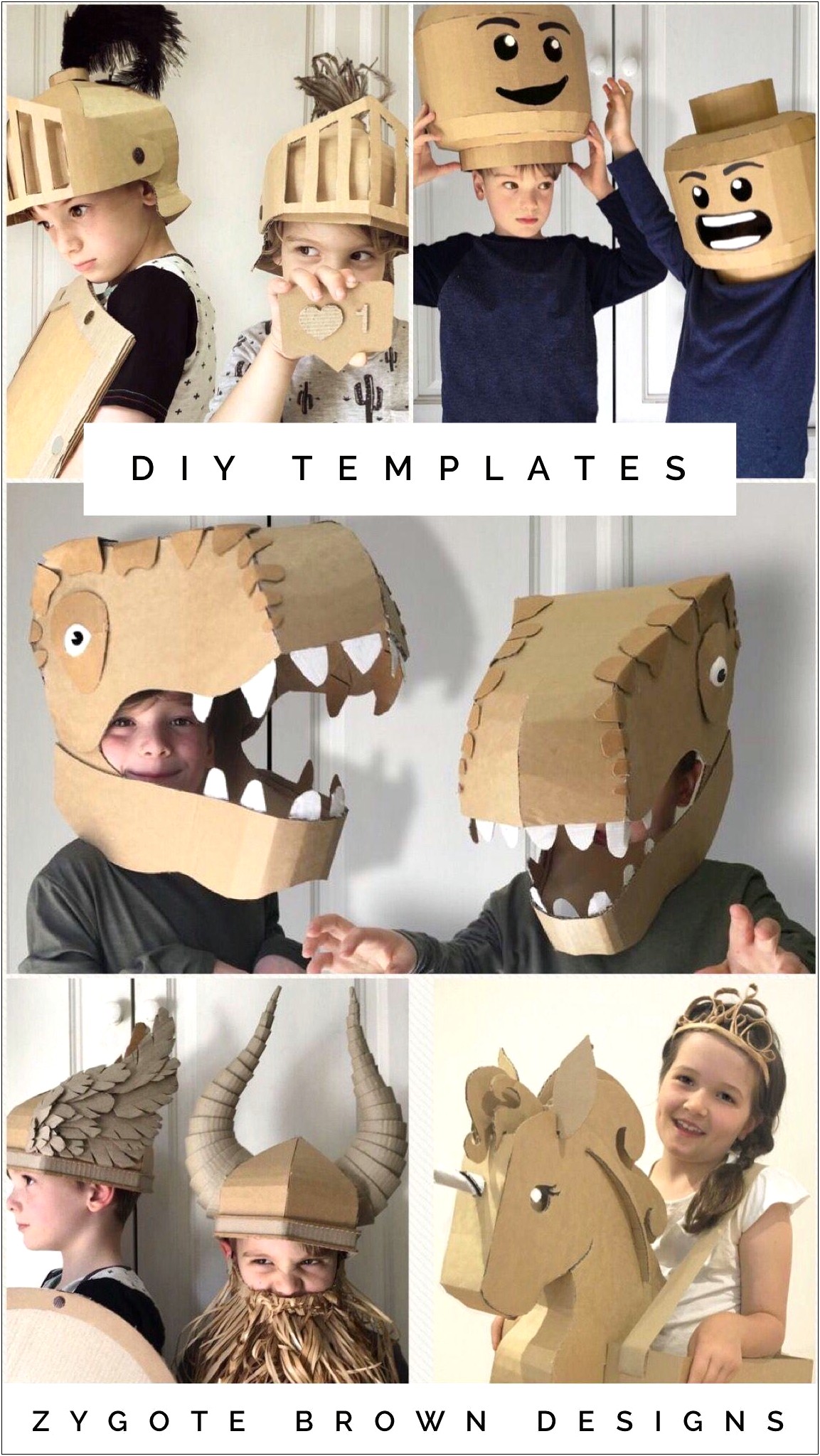 Free Download Zygote Brown Designs Dinosaurs Head Template