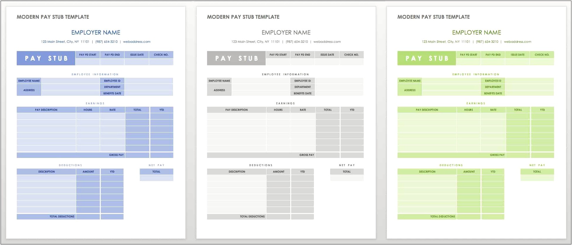 Free Downloadable Bi Weekly Pay Stub Template