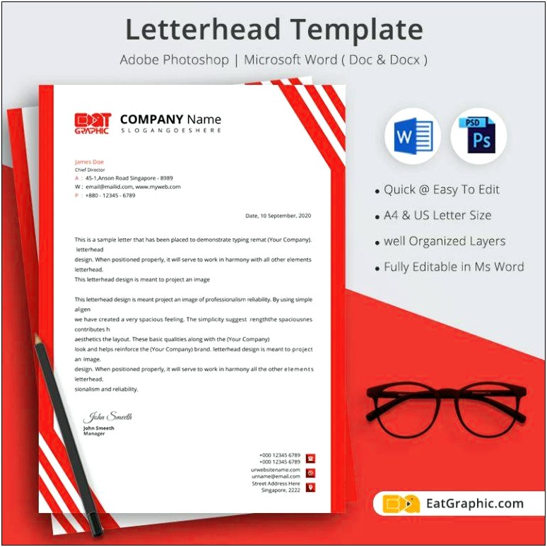 Free Downloadable Business Letterhead Templates For Word