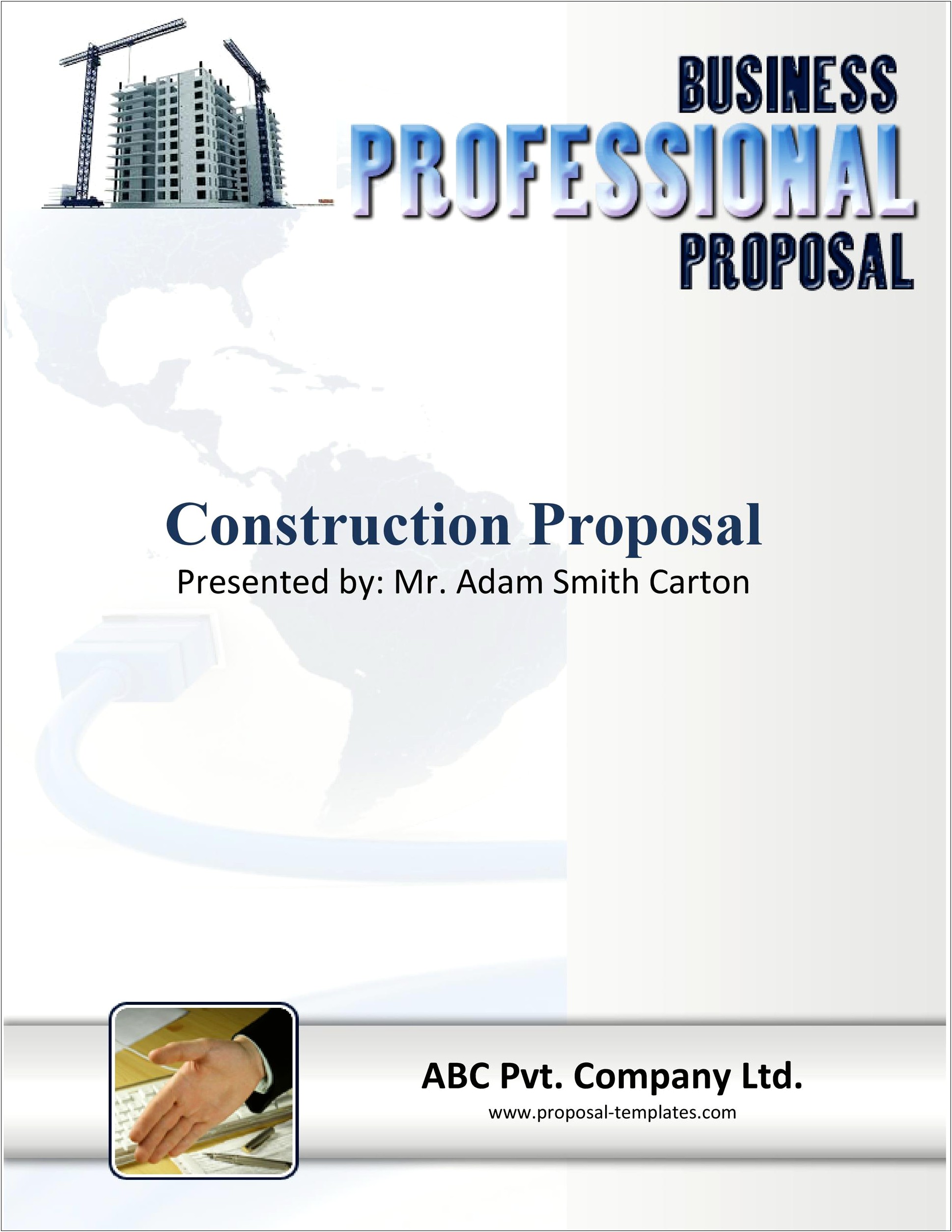 Free Downloadable Construction Bid Proposal Template Excel