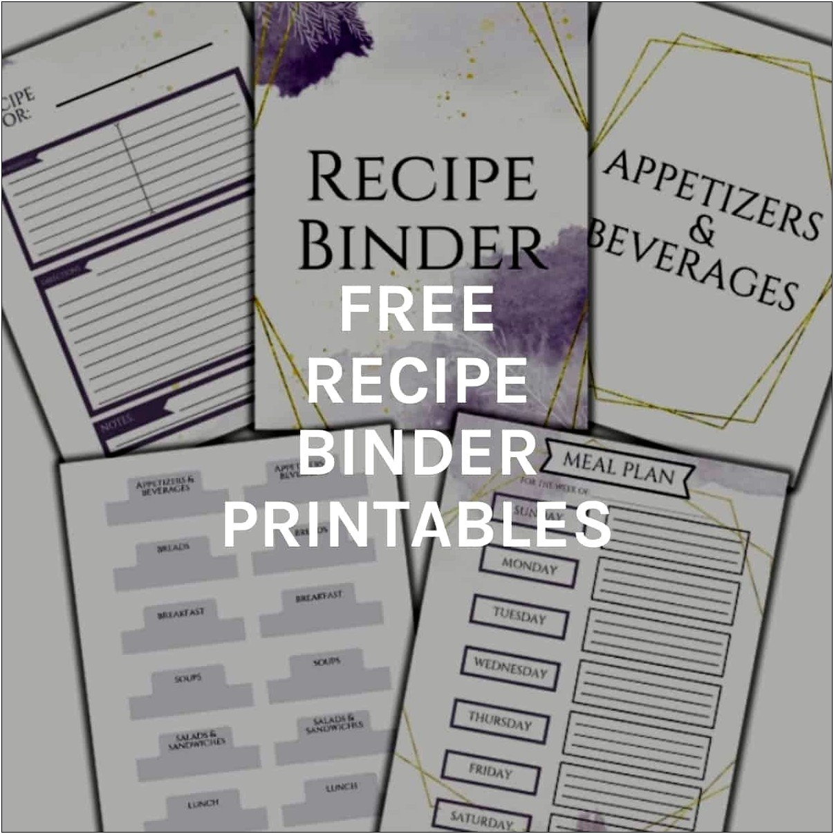 Free Downloadable Recipe Template Full Page