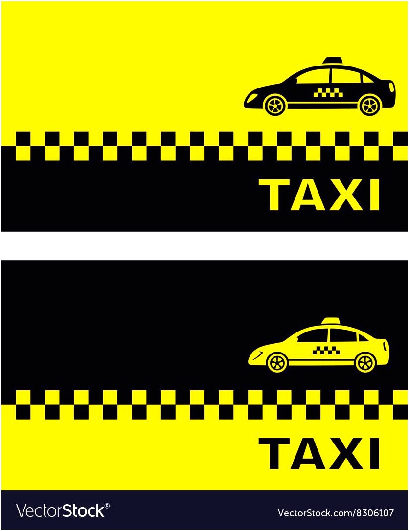 Free Downloadable Taxi Business Card Templates Printable