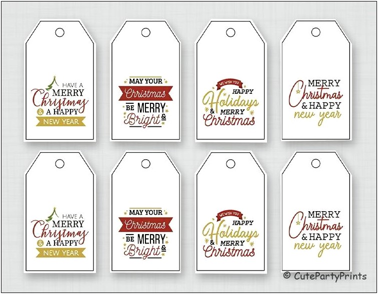 Free Downloadable Templates For Gift Tags