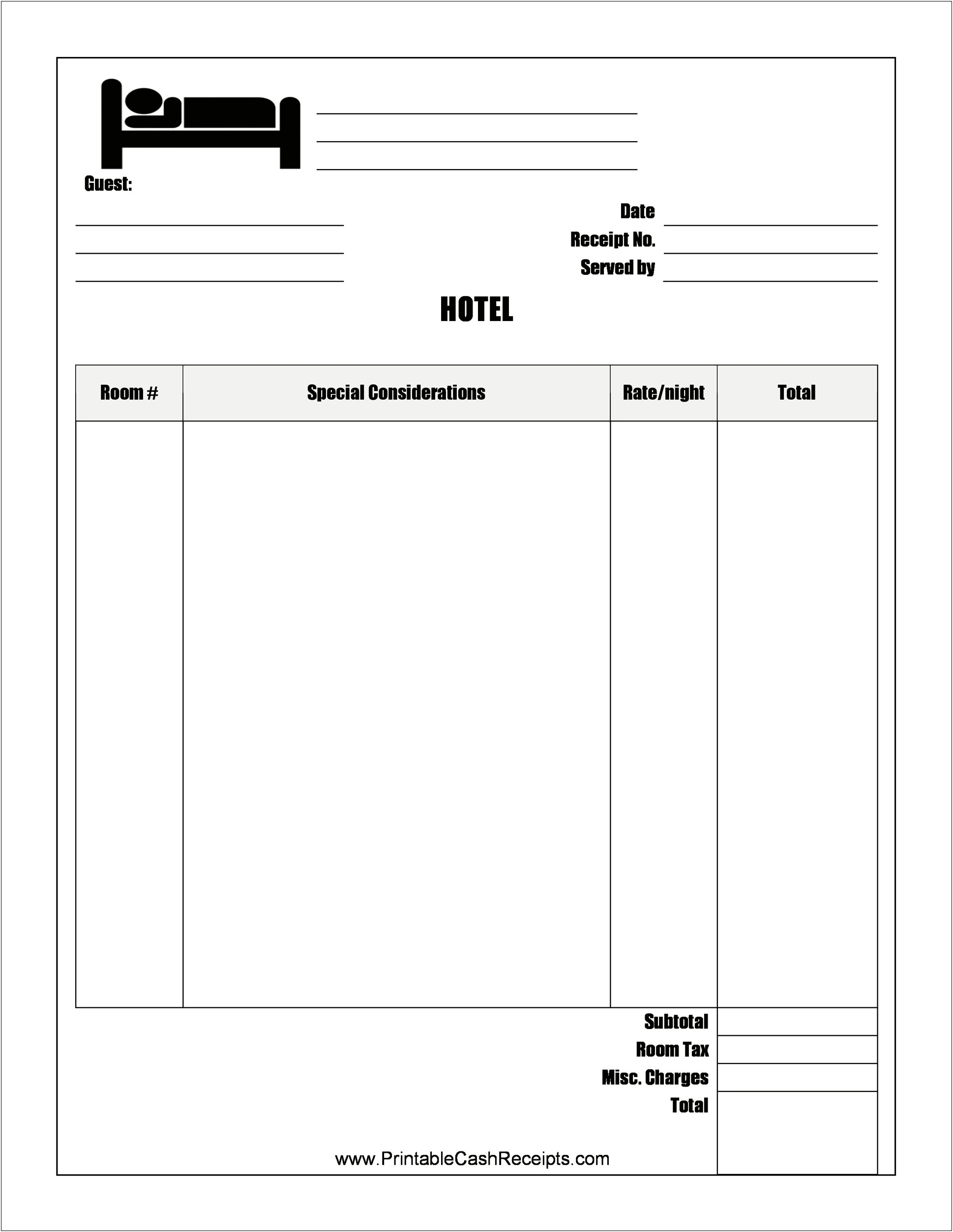 Free Downloadable Travel Expense Invoice Template