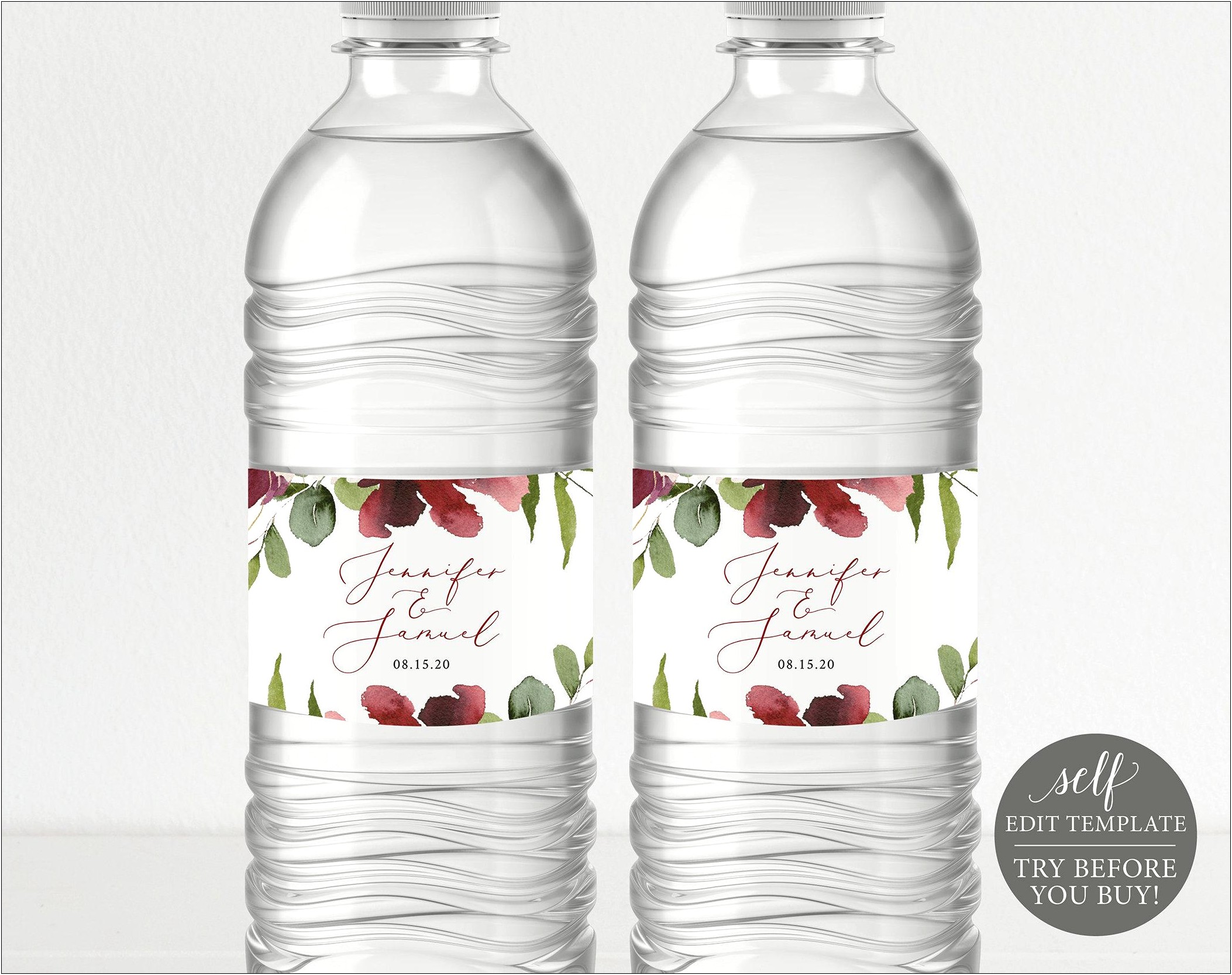 Free Downloadable Water Bottle Label Template Designs