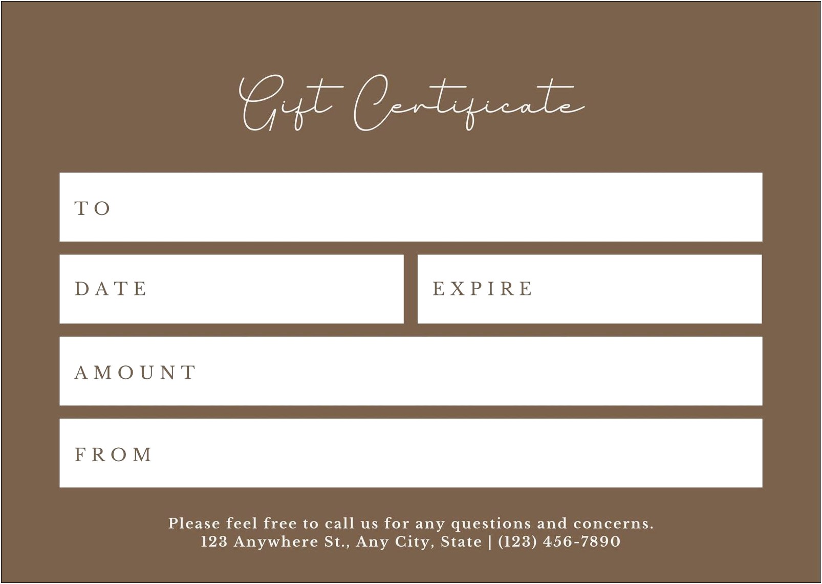 Free Downloads Photography Gift Certificate Templates