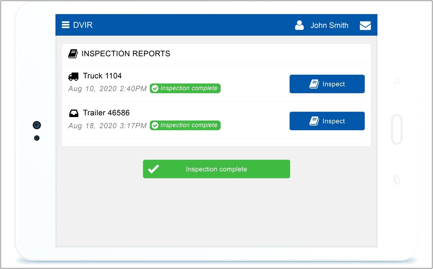 Free Driver's Vehicle Inspection Report Template