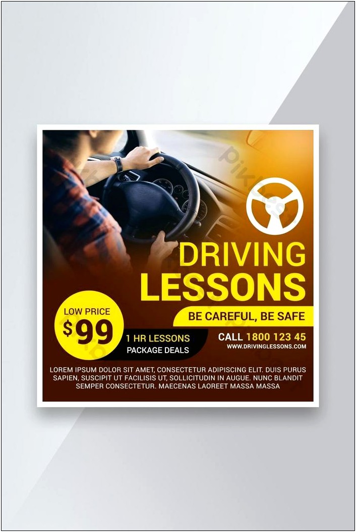 Free Driving Lesson Gift Voucher Template