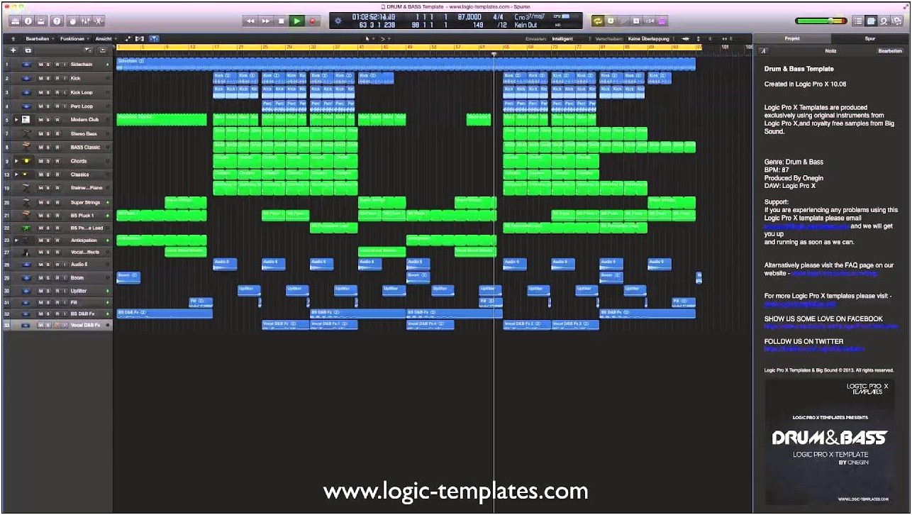 Free Drum And Bass Logic Template