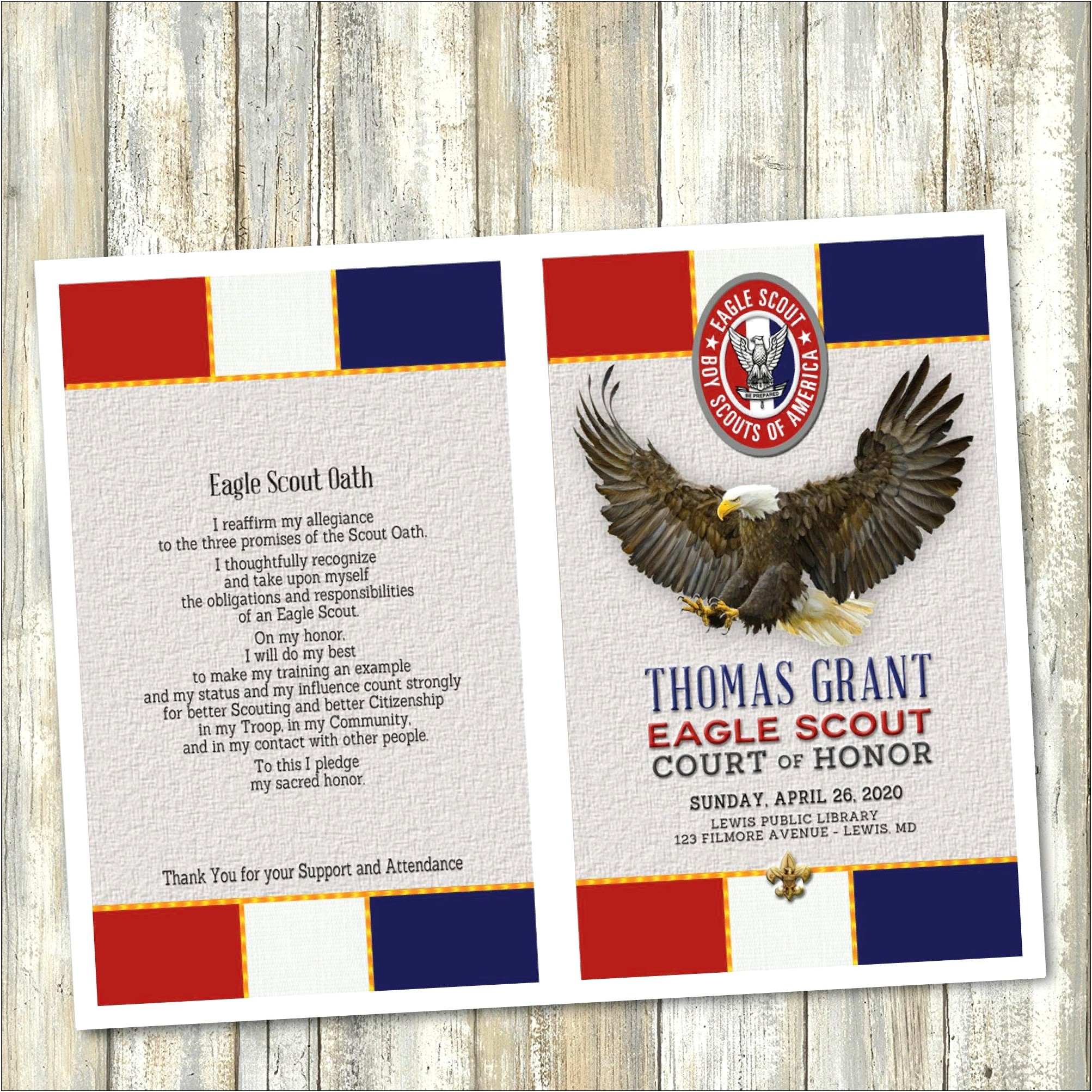 Free Eagle Scout Court Of Honor Program Templates