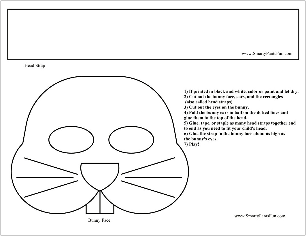 Free Easter Bunny Face Templates Printables
