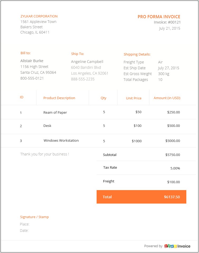 Free Easy To Use Invoice Template For Mac