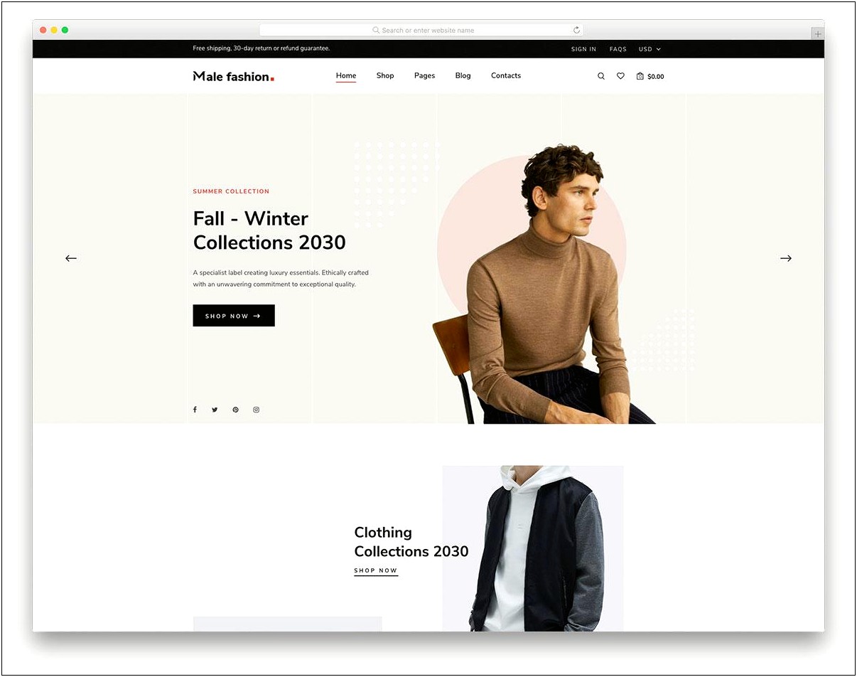 Free Ecommerce Bootstrap Templates For Free Download