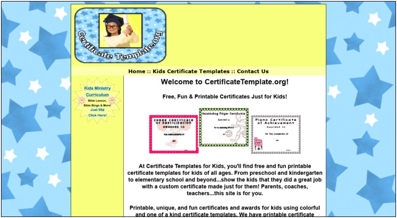 Free Elementary Music Award Certificate Templates