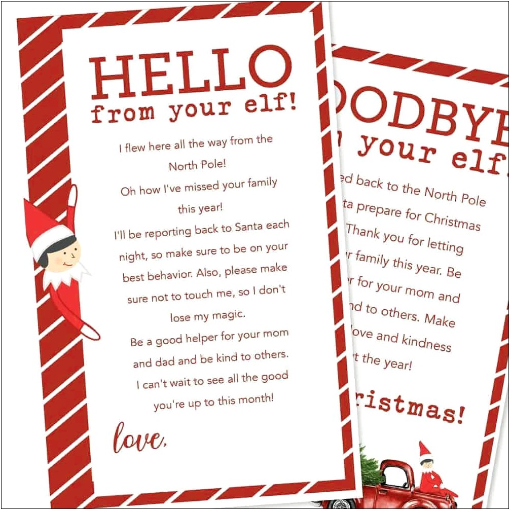 Free Elf On The Shelf Welcome Letter Template