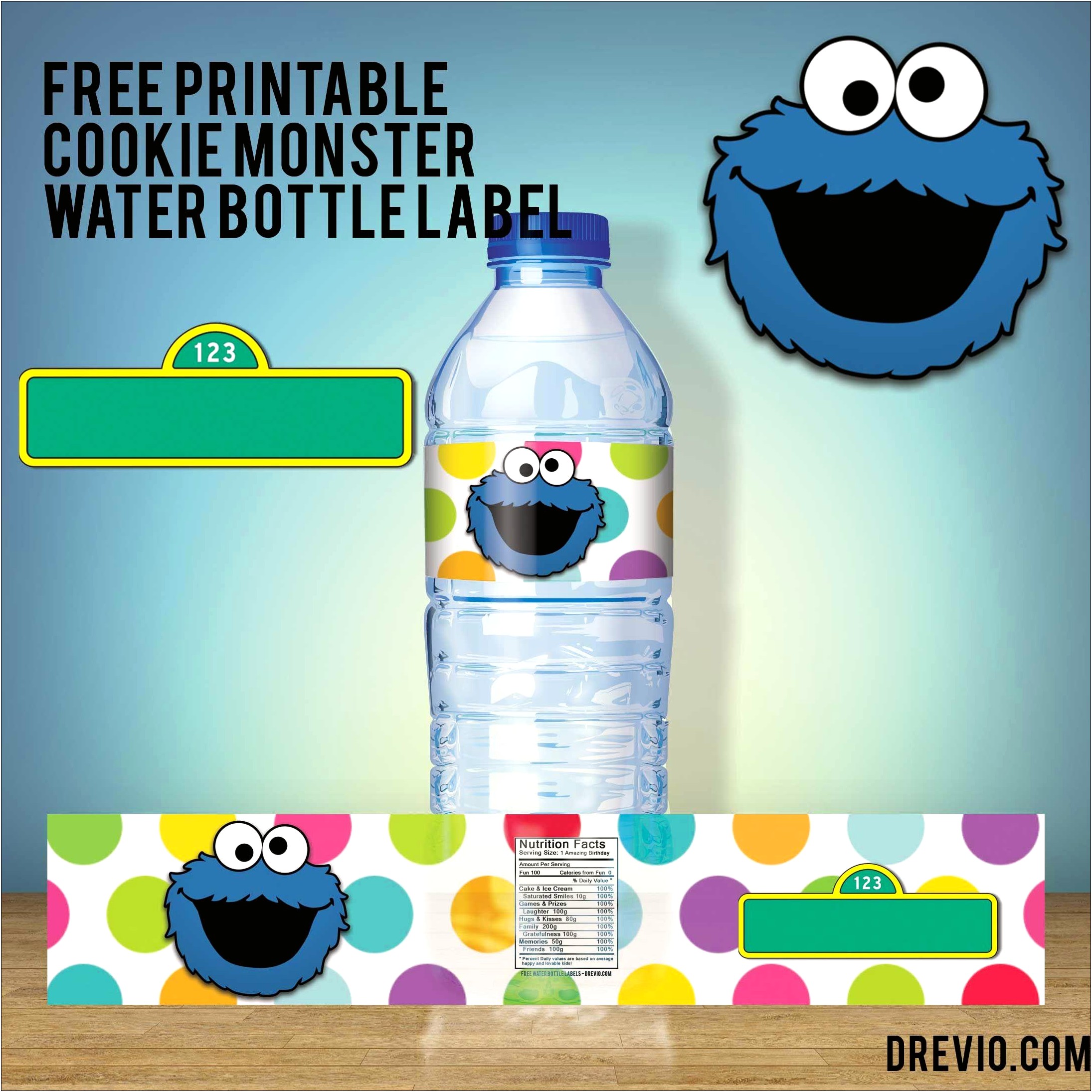 Free Elmo Water Bottle Labels Template
