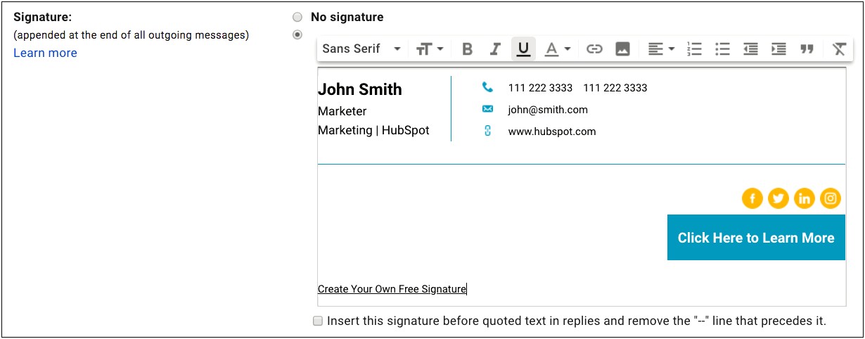 Free Email Signature Template For Students