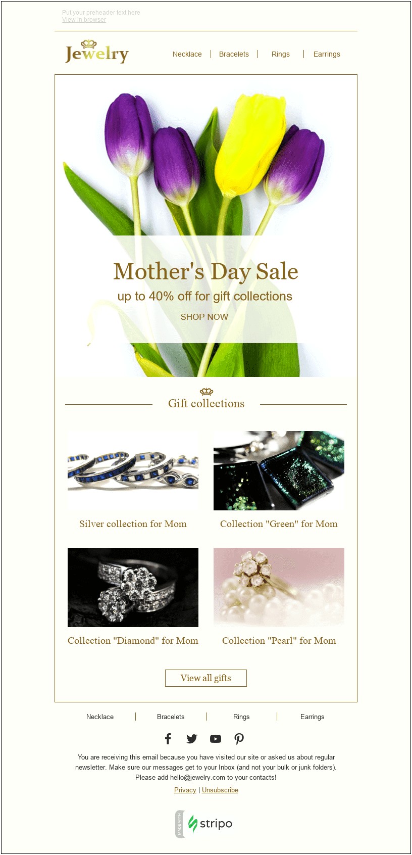 Free Email Templates For Jewelry Business