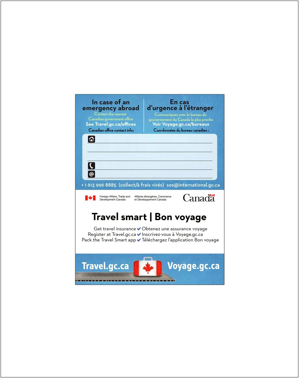 Free Emergency Wallet Contact Card Template