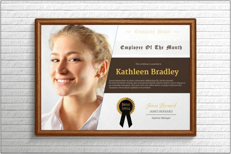 Free Employee Of The Month Award Templates