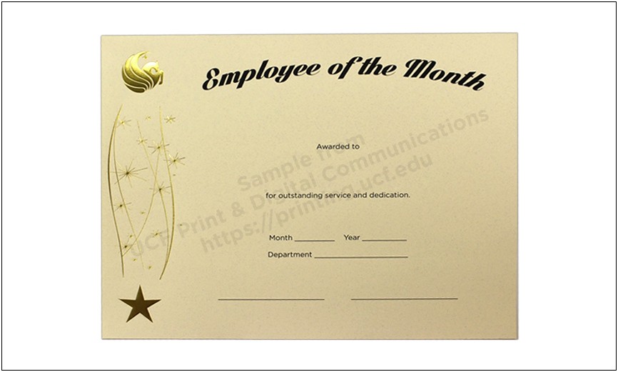 Free Employee Of The Month Templates Downloads