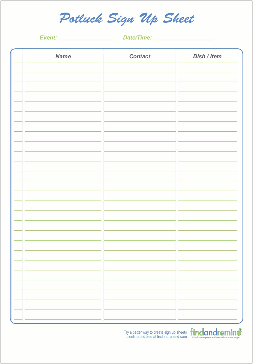 Free Employee Sign In Sheets Templates