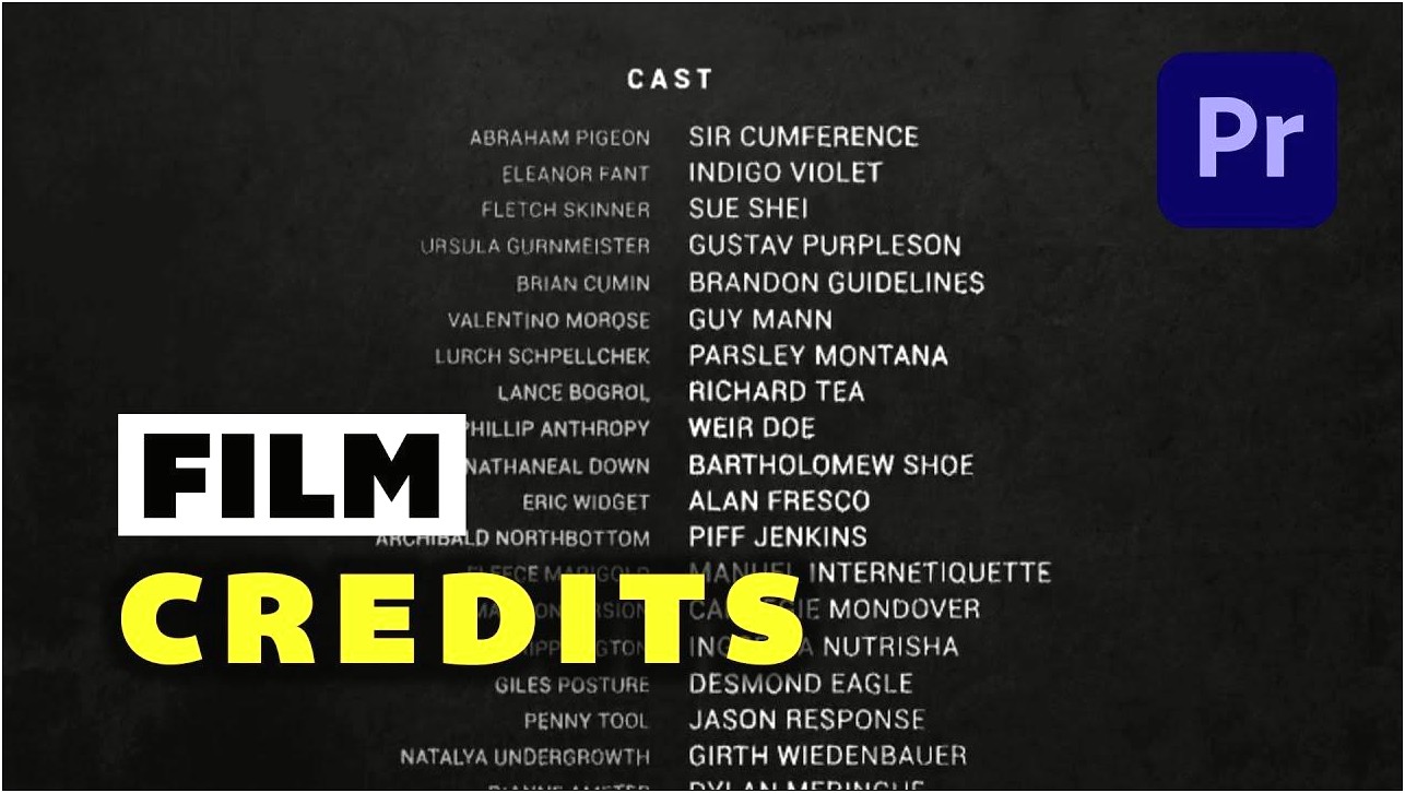 Free End Credits Template For Premiere