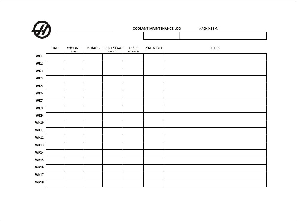 Free Equipment Log Book Template Excel