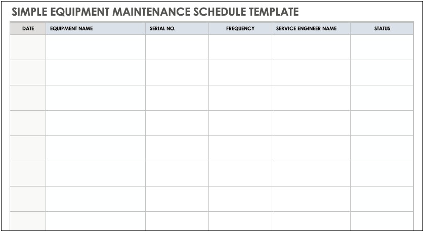 Free Equipment Sign Out Sheet Template