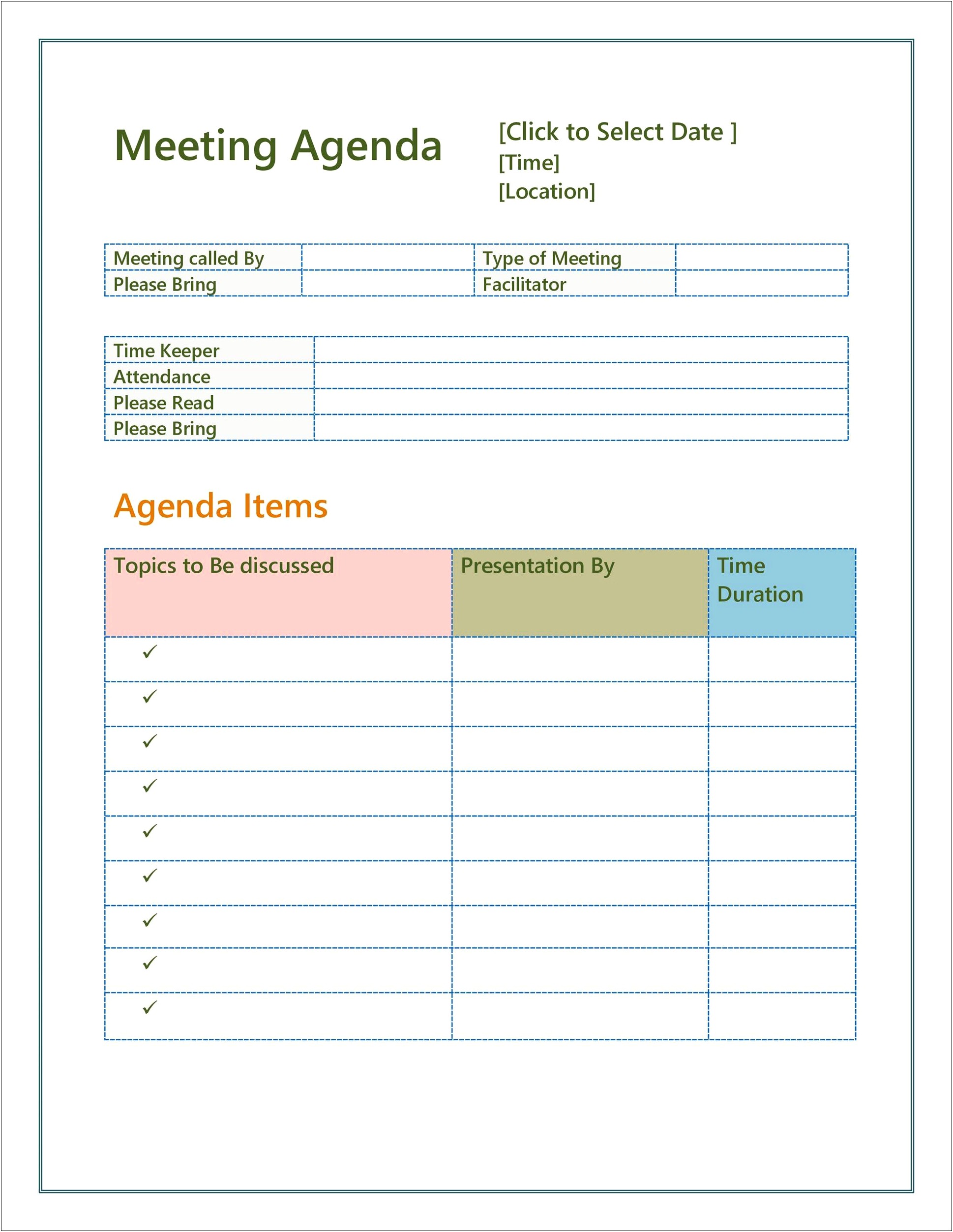 Free Event Agenda Templates For Word