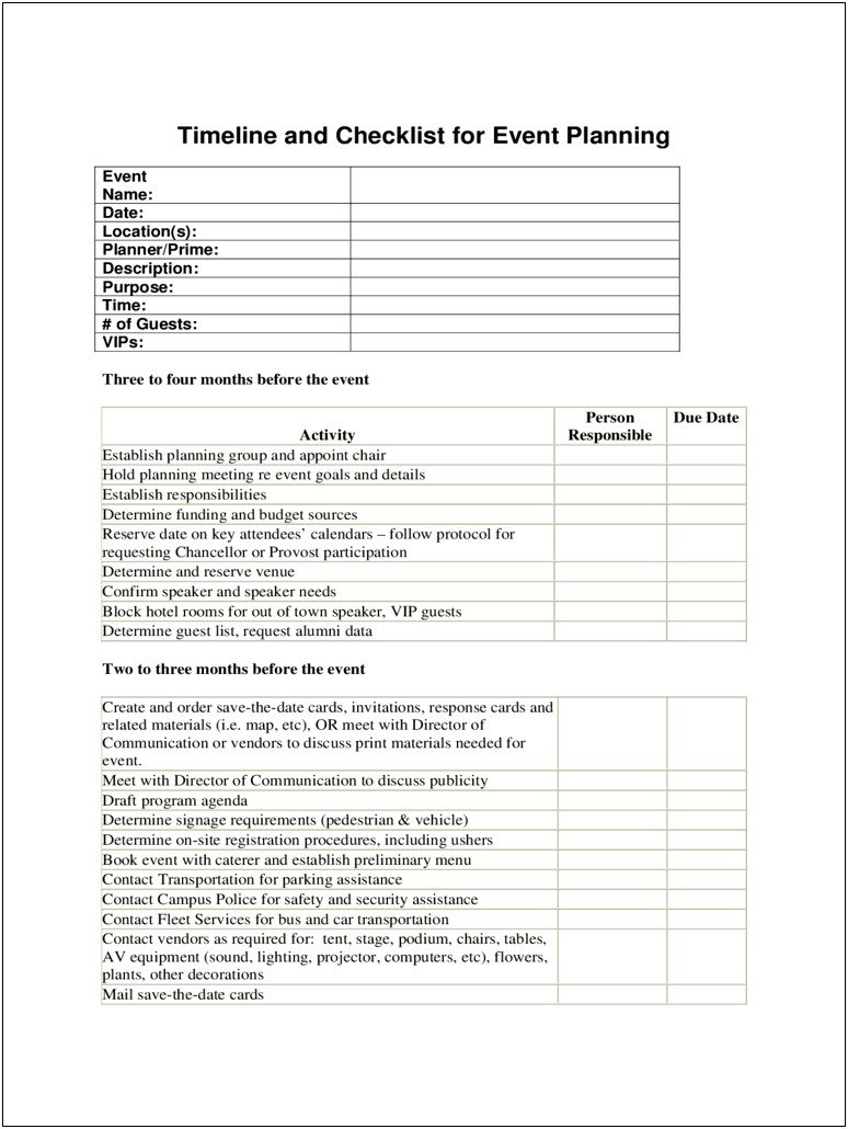 Free Event Planner Contract Word Template