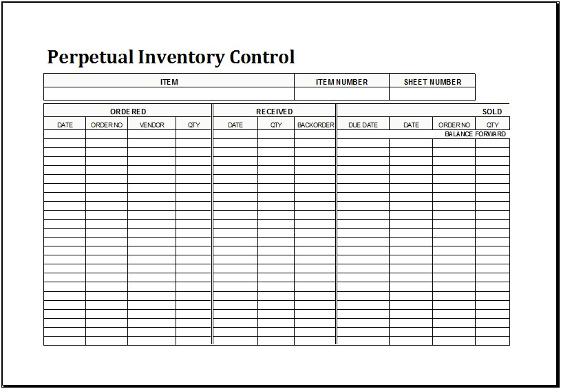 Free Excel Based Inventory Management Templates