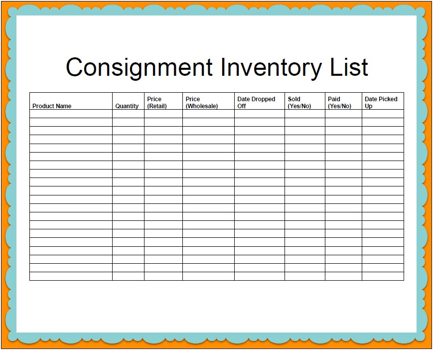 Free Excel Equipment Inventory List Template