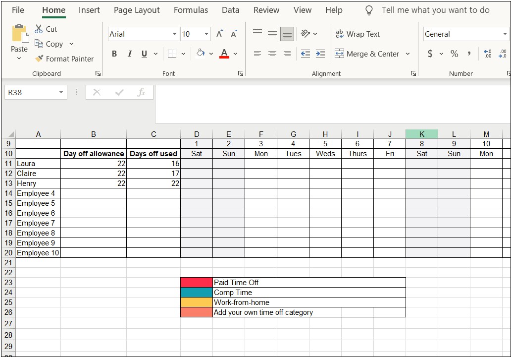 Free Excel Leave Tracker Template Updated For 2019