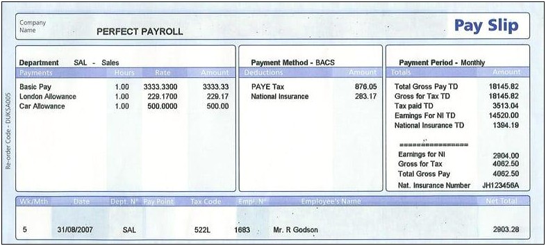 Free Excel Payslip Template Download South Africa