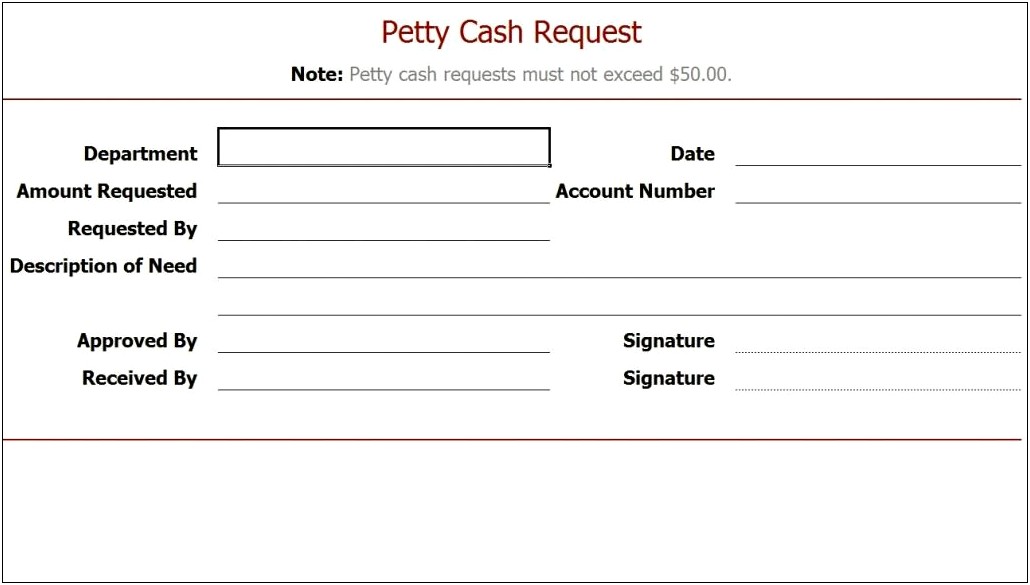 Free Excel Petty Cash Voucher Template