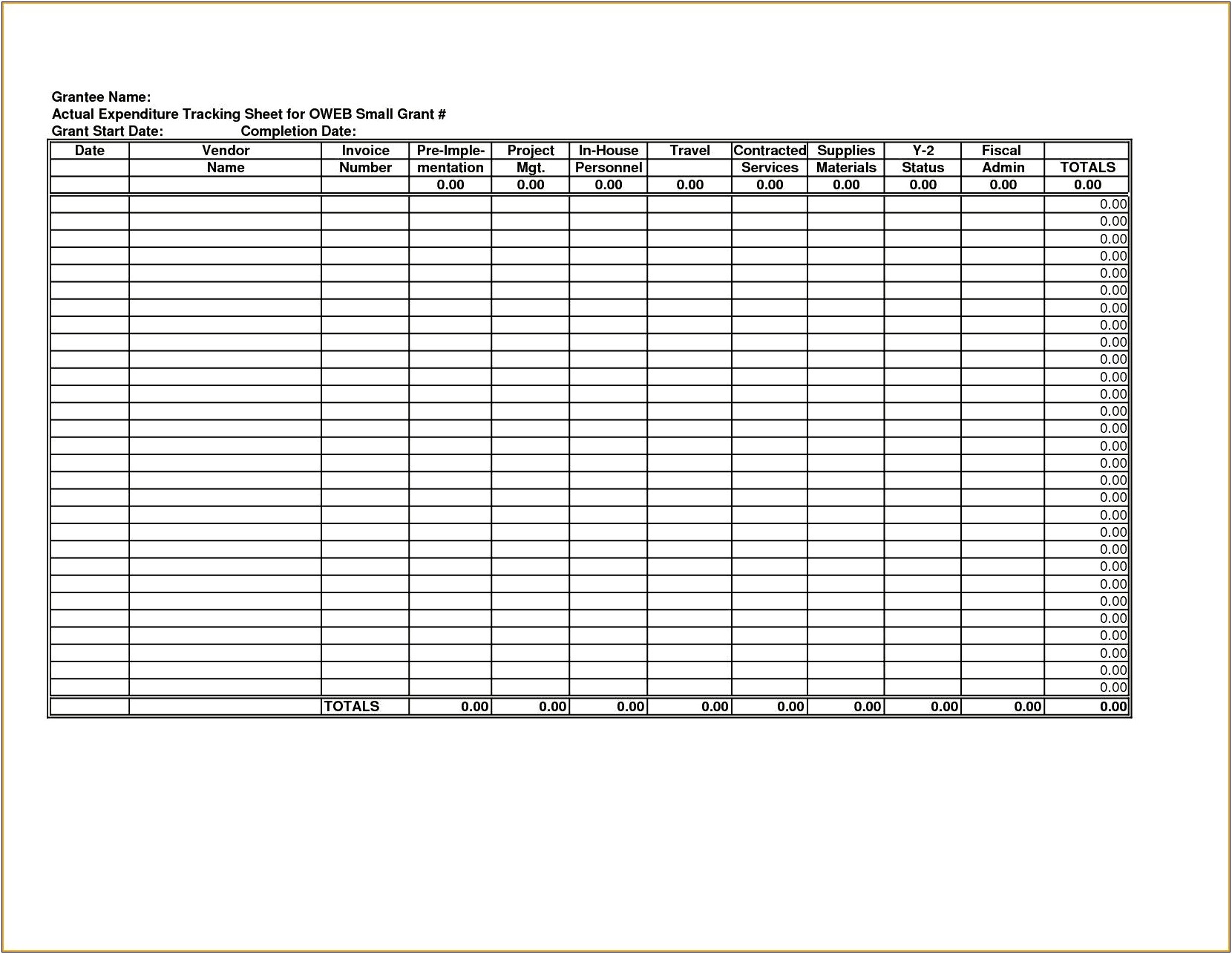 Free Excel Small Business Expense Tracking Templates