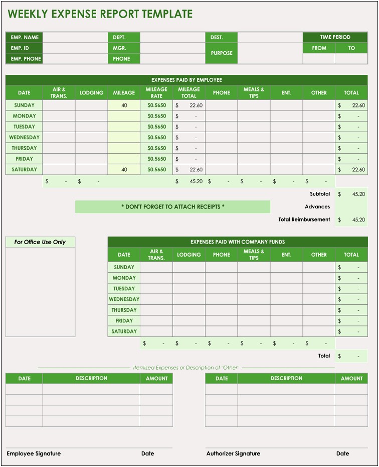 Free Excel Template Daily Revenue Income And Expense