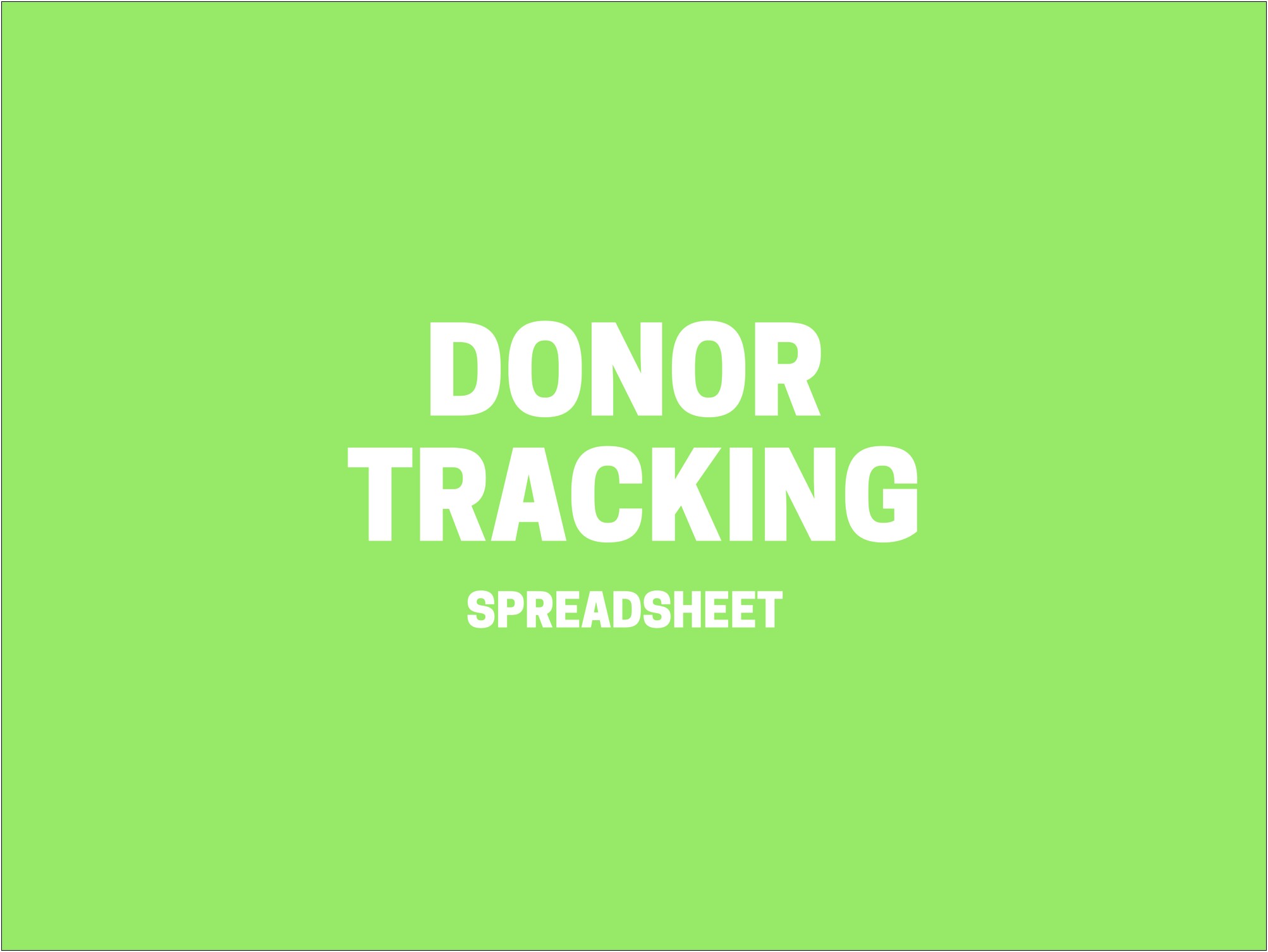 Free Excel Template For Donation List