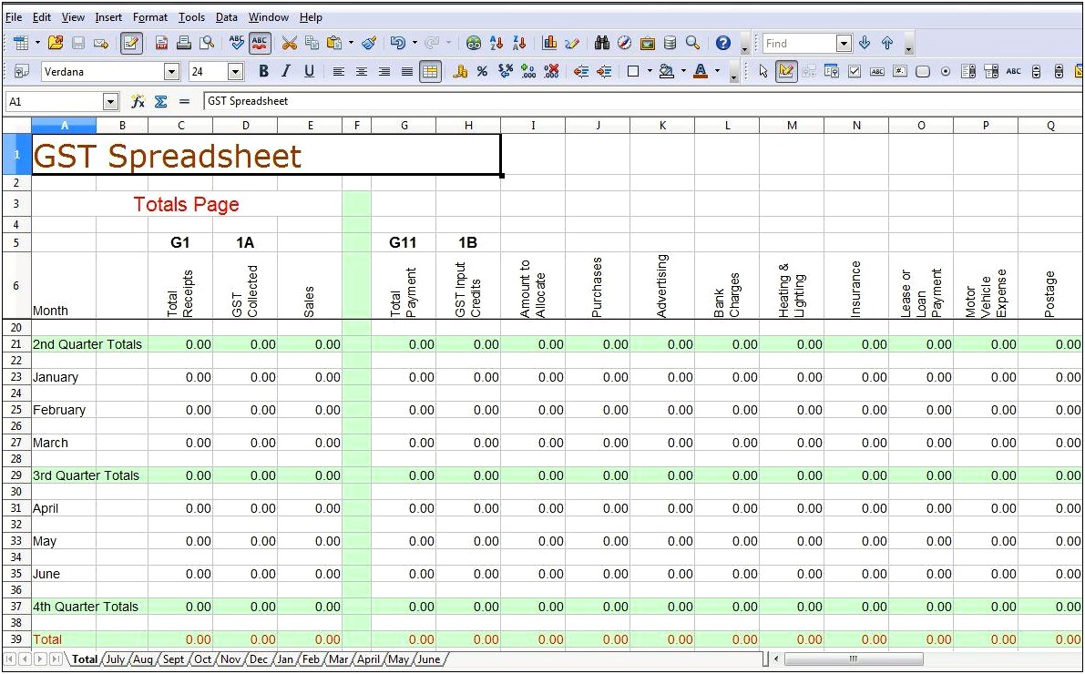 Free Excel Template For Quarterly Tax Payment