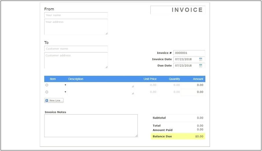 Free Excel Templates For Cleaning Business Invoice